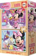 Educa Lesena sestavljanka Minnie in Daisy 2x50 kosov