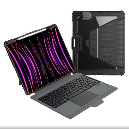Nillkin Bumper Link ohišje s tipkovnico (različica z osvetlitvijo) za iPad Pro 13 2024 Black