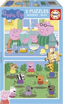 Educa Lesena sestavljanka Peppa Pig 2x25 kosov