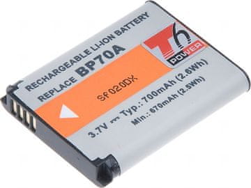 T6 power Baterija za Samsung BP-70A, BP70A, SLB-70A, 700mAh, 2,6Wh