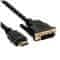 C-Tech kabel HDMI-DVI, M/M, 1,8 m