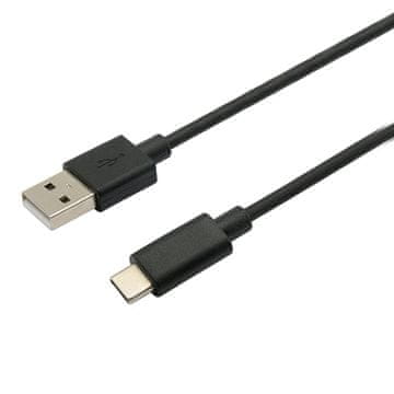 C-Tech Kabel USB 2.0 AM do Type-C (AM/CM), 1 m, črn