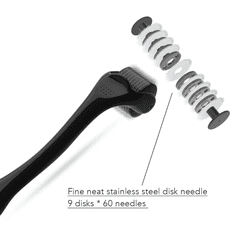 Medical OstarRoller Derma Roller Titanium 0.5mm - Black on black
