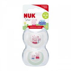 Nuk Star Peppa Pig Silikonski dude 18-36m. 2 kosa.