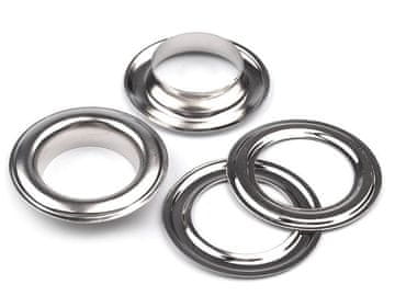 Vtičnice s podložko notranji Ø22 mm / zunanji Ø34 mm - nikelj (10 parov)