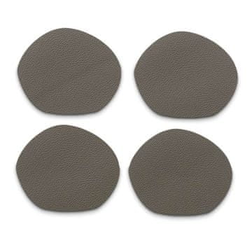 Kela Podstavki Stone PU usnje temno siva 4 kosi 12x10cm KL-12656