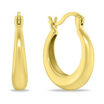 Brilio Silver Pozlačeni ovalni uhani EA1145Y