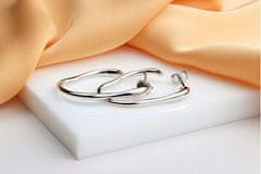 Brilio Silver Drzni srebrni ovalni uhani EA1151W