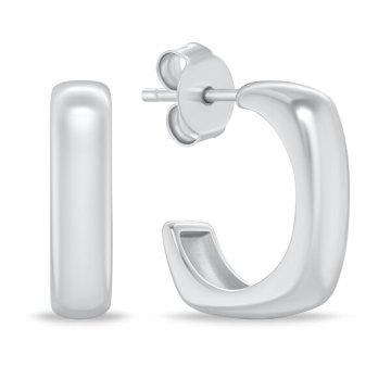 Brilio Silver Kvadratni srebrni uhani EA1152W