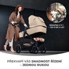 Kinderkraft voziček NEWLY 4IN1 MINK PRO 2025 CLASSIC BLACK - odprta embalaža