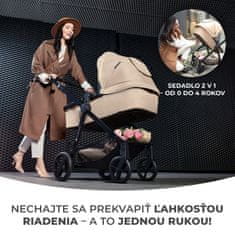 Kinderkraft voziček NEWLY 4IN1 MINK PRO 2025 CLASSIC BLACK - odprta embalaža