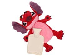 Disney Leroy in Stitch Rdeča steklenička za vročo vodo z mehko prevleko, plišasta, iz naravnega kavčuka 750 ml 