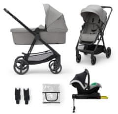 Kinderkraft voziček NEWLY 4IN1 MINK PRO 2025 MOONLIGHT GREY - odprta embalaža