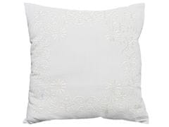 Ljubki dom Okrasna prevleka za blazino BLOSSOM ORNAMENT 40x40 cm, bela