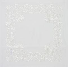 Ljubki dom Okrasna prevleka za blazino BLOSSOM ORNAMENT 40x40 cm, bela