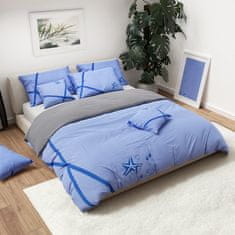 Ljubki dom Modra posteljnina iz mikrovlaken STAR + prevleka za vzglavnik 40 x 40 cm gratis Dimenzije posteljnine: 70 x 90 cm | 140 x 200 cm