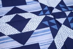 Ljubki dom Bombažna posteljnina PATCHWORK modra Dimenzije posteljnine: 70 x 90 cm | 140 x 200 cm
