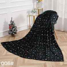 Ljubki dom Temno zelena božična odejica iz mikropliša CHRISTMAS HAT Dimenzije: 160 x 200 cm