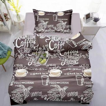 Ljubki dom Bombažna posteljnina COFFEE rjava