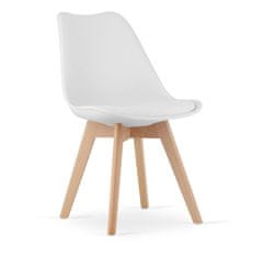 Ljubki dom Jedilna garnitura 1 + 4, miza KAMI 80x80 bela + stoli BALI MARK beli