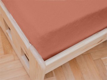 Ljubki dom Jersey rjuha za otroško posteljico rjava 60 x 120 cm