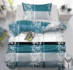 Ljubki dom Bombažna posteljnina LUXURY turkizna Dimenzije posteljnine: 70 x 90 cm | 140 x 200 cm