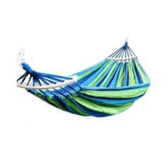 Ljubki dom Viseča mreža z blazino HAMAK za 2 osebi 260x150 cm, modro-zelena