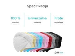 Ljubki dom Hitro sušeči turban za lase iz frotirja, roza, 100% bombaž
