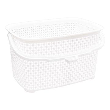 Ucsan Plastik Košarica za žebljičke 22x15x13cm PEARL bela
