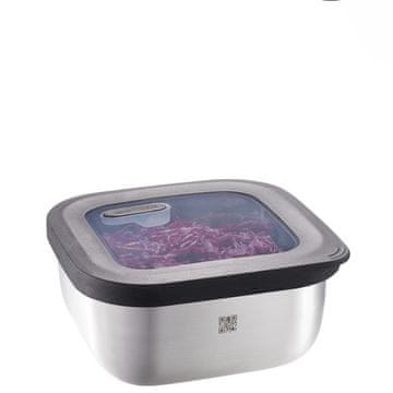 Gefu GEFU Provido Kvadratna Posoda 900 L, Nerjaveče Jeklo, Z Domačim Pokrovom, 300 °C, Mikrovalovna Varna