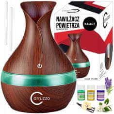 GOTEL Carruzzo K444G7 - Zračni vlažilnik in difuzor dišav, bronasta barva, 3 dišave, 300 ml, 7 barv osvetlitve
