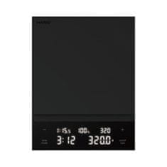 Hario HARIO Polaris črna kuhinjska tehtnica z LCD zaslonom, natančnost 0.1 g, zmogljivost do 3 kg, funkcija tare.