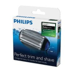 Philips Philips Bodygroom nadomestna folija TT2000/43 - vodoodporna glava za britvico, 1 kos, črna barva, primerna za pranje