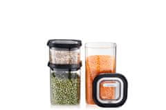 Gefu Set 3 steklenih posod Gefu Pantry G - 12807, univerzalni, z pokrovom, različne višine 75/135/200 mm, idealne za shranjevanje