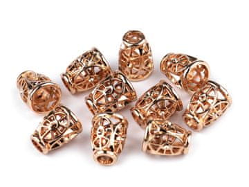 Kovinska konica vrvice Ø4,5 mm / okrasek - rožnato zlato (2 kosa)