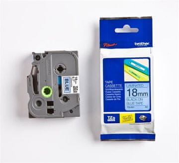 Brother Trak TZE-541, 18 mm, modro-črni, laminiran, dolžina 8 m