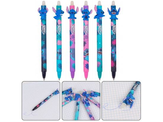 Disney DISNEY Stitch Gel pisalo z naključno obliko, samodejno izbrisljivo pisalo, modro črnilo, pisarna, šola 0,7mm