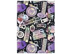 STARPAK Monster High Pisana mapa z elastičnim trakom, šolska mapa A4 za otroke, urnik 