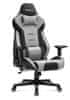Gaming stol - Huzaro Force 7.6 Sivo, ergonomičen, nastavljiv, max. teža 150 kg, 5 koles, s poševnim sediščem in podporo za hrbet