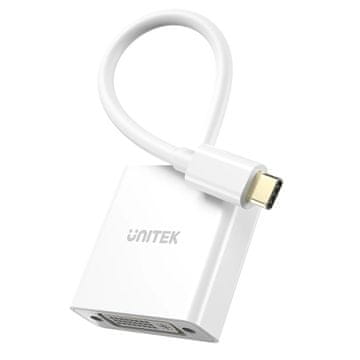 Unitek UNITEK USB-C na DVI adapter 1080P@60Hz, bel, 15 cm M/F, hitra dostava v 24 urah