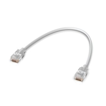 Ubiquiti Networking kabel Ubiquiti UACC-Cable-Patch-EL, 0.15m, Cat6, PoE++, RJ-45, bel, prozoren, pluggable, 2.5 Gbps
