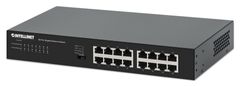 Intellinet Intellinet 16-portni gigabitni Ethernet stikalo, energetsko učinkovito, vključuje 19" montažno opremo, črno