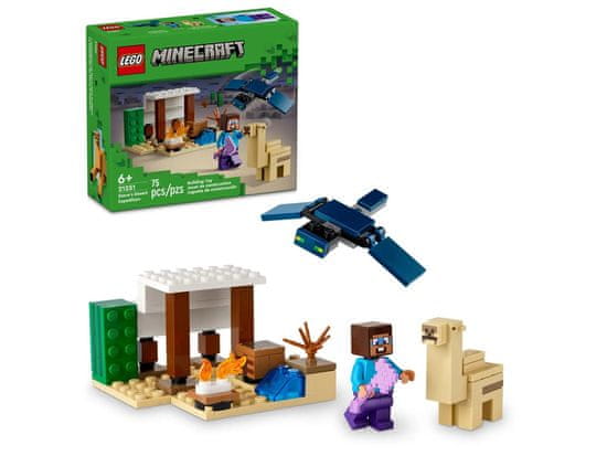LEGO LEGO Minecraft 21251 Steveova puščavska ekpedicija - 75 delov, minifigurica, za otroke od 6 let naprej