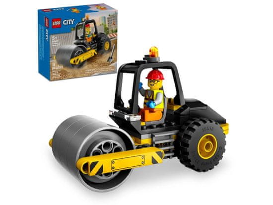 LEGO LEGO CITY 60401 Valjar za gradnjo - set z 1 minifigurico, 78 delov, primeren za otroke od 5. leta dalje