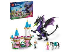 LEGO LEGO Disney 43240 - Maleficentova zmajeva oblika in Aurorin grad, 583 delov, primeren za otroke od 7 let naprej.