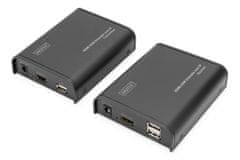 Digitus Digitus HDMI KVM IP Extender Set – Pripomoček za brezžični prenos videa in upravljanje do razdalje 80 m, ločljivost 1920 x 1080.