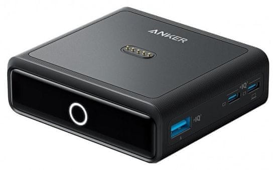 Anker ANKER PRIME 100W Polnilna Postaja z LED Zaslon, 20000 mAh, 3 Naprave, Črna, Hitra Polnitev, Univerzalna Združljivost