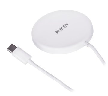 Aukey Bela brezžična magnetska polnilna postaja AUEKY Aircore LC-A1, 15W, USB-C, dolžina kabla 1,2m, združljiva z slušalkami