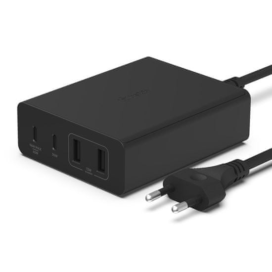 Belkin Belkin WCH010vfBK USB-C hitri polnilnik za prenosnike, pametne telefone in tablice, 108 W, črn, 2 m kabel