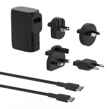 Belkin Belkin BPZ003bt1MBK-B6 Univerzalni črni AC hitri polnilec za notranjo uporabo, 25 W, USB-C, 1 m kabel